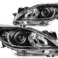 Mazda 3 black housing headlights
